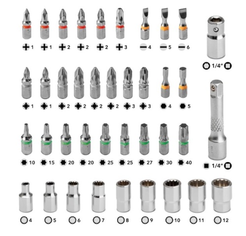 Набор бит и головок из 40 предметов с рукояткой TROTEC фото 4