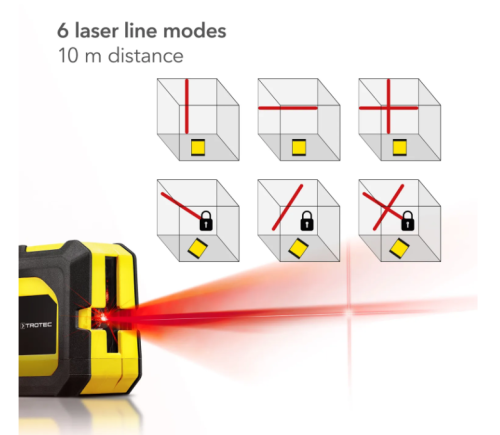 Лазерный нивелир Trotec BD6A (линейный с перекрёстными линиями) фото 10