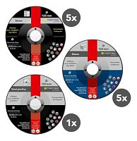 Набор отрезных и шлифовальных кругов (11 шт.) TROTEC 6225001131